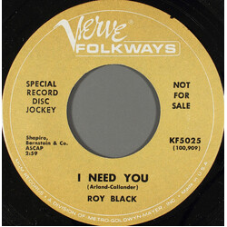 Roy Black I Need You USED VINYL 7INCH 45 RPM PROMO