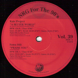 Various NRG For The 90's Vol. 39 VINYL 12" USED