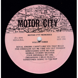 Various Motor City Memories Volume Three Vinyl LP USED
