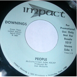 The Downings People USED VINYL 7INCH 45 RPM PROMO STEREO MONO