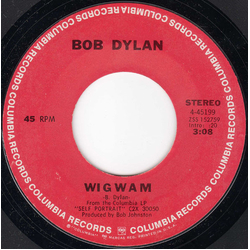 Bob Dylan Wigwam / Copper Kettle Vinyl 7" USED
