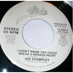 Joe Stampley I Didn't Know You Could Break A Broken Heart USED VINYL 7INCH 45 RPM PROMO