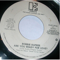 Robbie Dupree Are You Ready For Love? USED VINYL 7INCH 45 RPM PROMO STEREO MONO