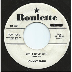 Johnny Elgin Sittin' At Home With The Blues / Yes, I Love You USED VINYL 7INCH 45 RPM PROMO