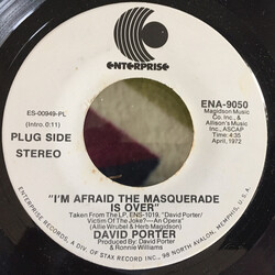 David Porter I'm Afraid The Masquerade Is Over / Hang On Sloopy USED VINYL 7INCH 45 RPM SINGLE PROMO