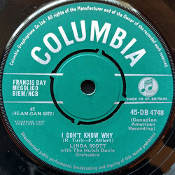 Linda Scott / Hutch Davie Orchestra I Don't Know Why USED VINYL 7INCH 45 RPM