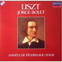 Franz Liszt / Jorge Bolet Années De Pèlerinage ~ Italie Vinyl LP USED