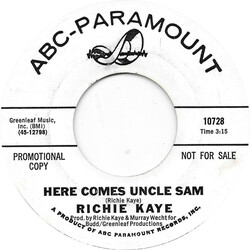 Richard D. Kaye Here Comes Uncle Sam USED VINYL 7INCH 45 RPM SINGLE PROMO