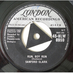 Sanford Clark Run, Boy Run USED VINYL 7INCH 45 RPM SINGLE