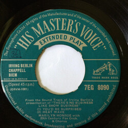 Marilyn Monroe / Twentieth Century-Fox Studio Orchestra / Twentieth Century-Fox Studio Chorus You'd Be Surprised USED VINYL 7INCH 45 RPM EP REPRESS