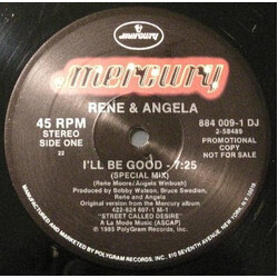 René & Angela I'll Be Good VINYL 12" USED