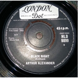 Arthur Alexander Black Night / Ole John Amos USED VINYL 7INCH 45 RPM SINGLE