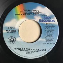 Franke & The Knockouts Outrageous USED VINYL 7INCH 45 RPM SINGLE