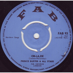 Prince Buster / Prince Buster's All Stars Ob-La-De / Wreck A Pum Pum USED VINYL 7INCH 45 RPM SINGLE