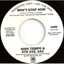 Nino Tempo & 5th Ave. Sax Don't Stop Now USED VINYL 7INCH 45 RPM PROMO