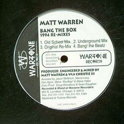 Matt Warren Bang The Box / House Ain't Givin' Up 1994 Re-Mixes USED VINYL 12INCH 33 S RPM