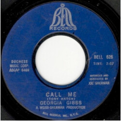 Georgia Gibbs Call Me USED VINYL 7INCH 45 RPM