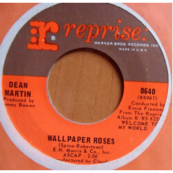 Dean Martin Wallpaper Roses USED VINYL 7INCH 45 RPM