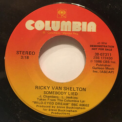 Ricky Van Shelton Somebody Lied USED VINYL 7INCH 45 RPM SINGLE PROMO