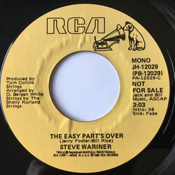 Steve Wariner The Easy Part's Over USED VINYL 7INCH 45 RPM SINGLE PROMO STEREO MONO
