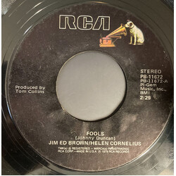 Jim Ed Brown & Helen Cornelius Fools USED VINYL 7INCH 45 RPM