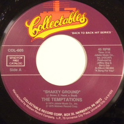 The Temptations Shakey Ground / Keep Holding On Vinyl 7" USED