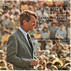 Andy Williams / The St. Charles Borromeo Choir Battle Hymn Of The Republic / Ave Maria USED VINYL 7INCH 45 RPM SINGLE MISPRINT STYRENE