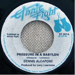 Dennis Alcapone / Ethnic Fight Band Pressure In A Babylon / Pressure Dub USED VINYL 7INCH 45 RPM SINGLE