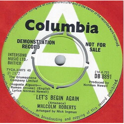 Malcolm Roberts Let's Begin Again (Amanece) USED VINYL 7INCH 45 RPM SINGLE PROMO