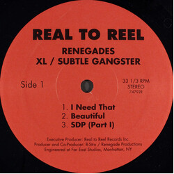 Real To Reel (2) Renegades XL / Subtle Gangster Vinyl 12" USED