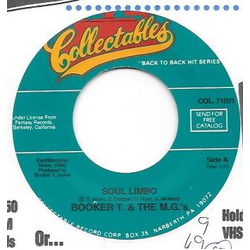 Booker T & The MG's Soul Limbo / Hang 'Em High Vinyl 7" USED