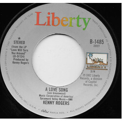 Kenny Rogers A Love Song / The Fool In Me USED VINYL 7INCH SINGLE