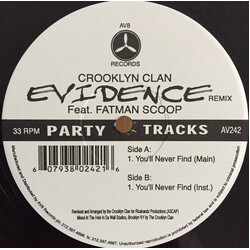 Crooklyn Clan / Evi-Dence / Fatman Scoop You'll Never Find USED VINYL 12INCH 33 S RPM