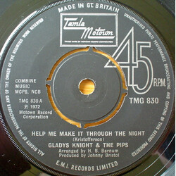 Gladys Knight And The Pips Help Me Make It Through The Night VINYL 7" USED