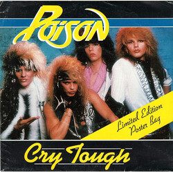 Poison (3) Cry Tough USED VINYL 7INCH 45 RPM SINGLE LIMITED EDITION
