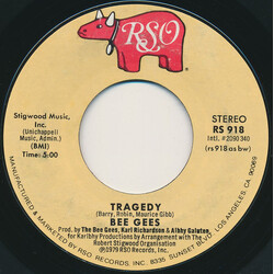 Bee Gees Tragedy USED VINYL 7INCH 45 RPM SINGLE STYRENE STEREO