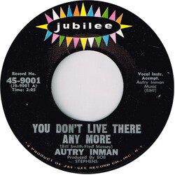 Autry Inman You Don't Live There Any More USED VINYL 7INCH 45 RPM SINGLE STYRENE