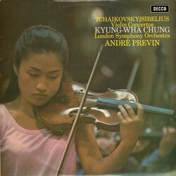 Pyotr Ilyich Tchaikovsky / Jean Sibelius / Kyung-Wha Chung / The London Symphony Orchestra / André Previn Violin Concertos Vinyl LP USED