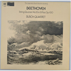 Ludwig van Beethoven / The Busch Quartet String Quartet No.13 In B Flat, Op. 130 Vinyl LP USED
