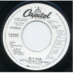 Sly Fox Let's Go All The Way USED VINYL 7INCH 45 RPM PROMO