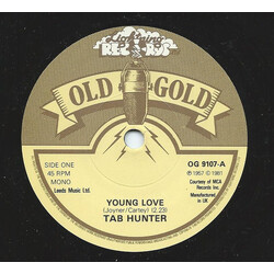Tab Hunter Young Love / Red Sails In The Sunset USED VINYL 7INCH 45 RPM SINGLE REISSUE