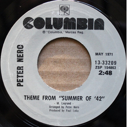 Peter Nero Theme From "Summer Of '42" / Brian's Song Vinyl 7" USED
