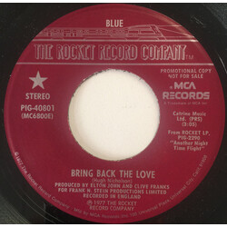 Blue (31) Bring Back The Love USED VINYL 7INCH 45 RPM SINGLE PROMO
