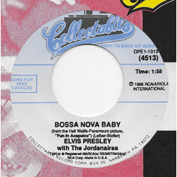 Elvis Presley Bossa Nova Baby Vinyl 7" USED