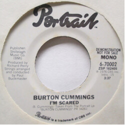 Burton Cummings I'm Scared USED VINYL 7INCH 45 RPM PROMO MONO STEREO