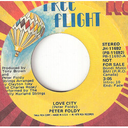 Peter Foldy Love City USED VINYL 7INCH PROMO
