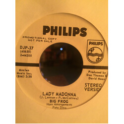 Big Frog (2) Lady Madonna USED VINYL 7INCH 45 RPM PROMO STYRENE