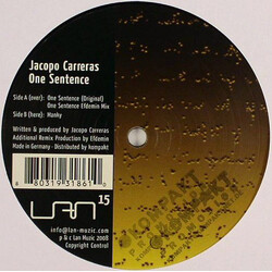 Jacopo Carreras One Sentence USED VINYL 12INCH 45 RPM
