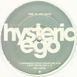 Hysteric Ego Time To Get Back USED VINYL 12INCH 33 S RPM PROMO