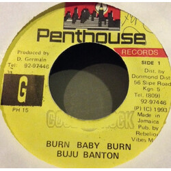 Buju Banton Burn Baby Burn USED VINYL 7INCH 45 RPM